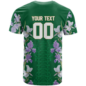Custom Algeria Iris Floral Green T shirt Africa Women’s Football Champion Series 2026