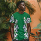 Custom Algeria Iris Floral Green T shirt Africa Women’s Football Champion Series 2026
