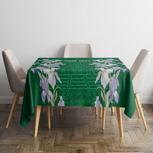 Custom Algeria Iris Floral Green Tablecloth Africa Women’s Football Champion Series 2026