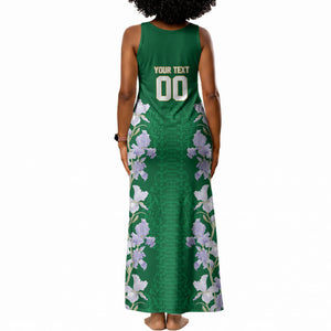 Custom Algeria Iris Floral Green Tank Maxi Dress Africa Women’s Football Champion Series 2026