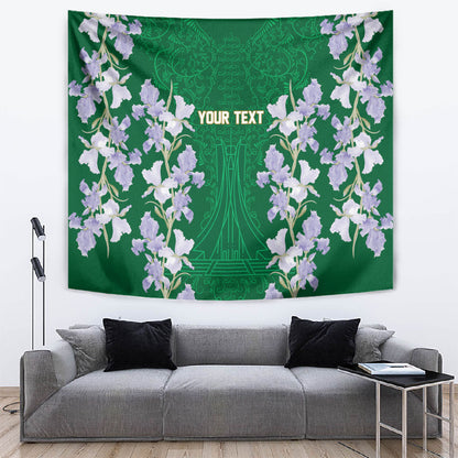 Custom Algeria Iris Floral Green Tapestry Africa Women’s Football Champion Series 2026
