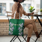Custom Algeria Iris Floral Green Tote Bag Africa Women’s Football Champion Series 2026