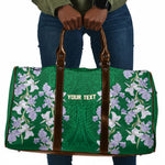 Custom Algeria Iris Floral Green Travel Bag Africa Women’s Football Champion Series 2026