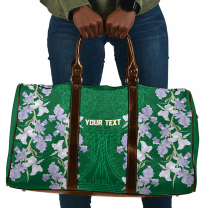 Custom Algeria Iris Floral Green Travel Bag Africa Women’s Football Champion Series 2026