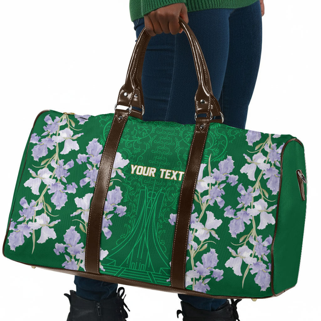 Custom Algeria Iris Floral Green Travel Bag Africa Women’s Football Champion Series 2026