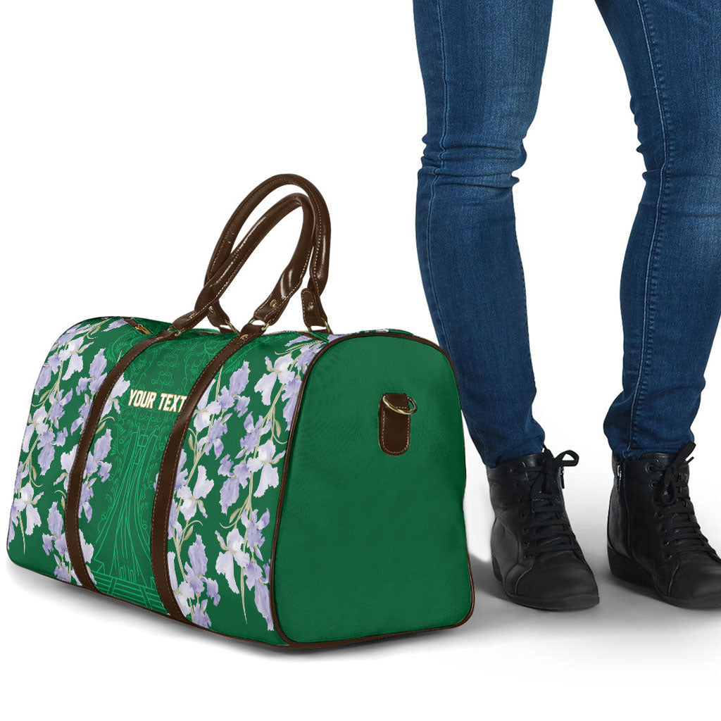 Custom Algeria Iris Floral Green Travel Bag Africa Women’s Football Champion Series 2026