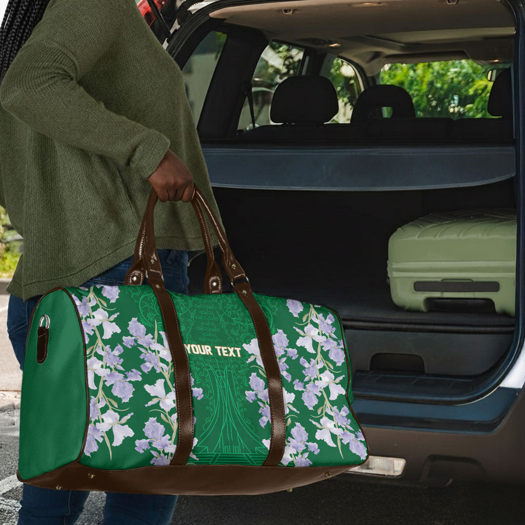 Custom Algeria Iris Floral Green Travel Bag Africa Women’s Football Champion Series 2026