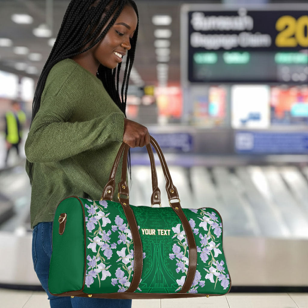 Custom Algeria Iris Floral Green Travel Bag Africa Women’s Football Champion Series 2026
