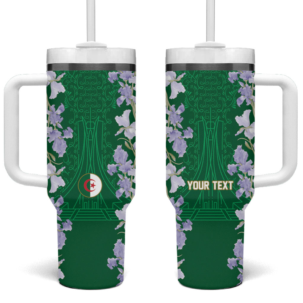 Custom Algeria Iris Floral Green Tumbler With Handle Africa Women’s Football Champion Series 2026