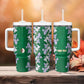 Custom Algeria Iris Floral Green Tumbler With Handle Africa Women’s Football Champion Series 2026