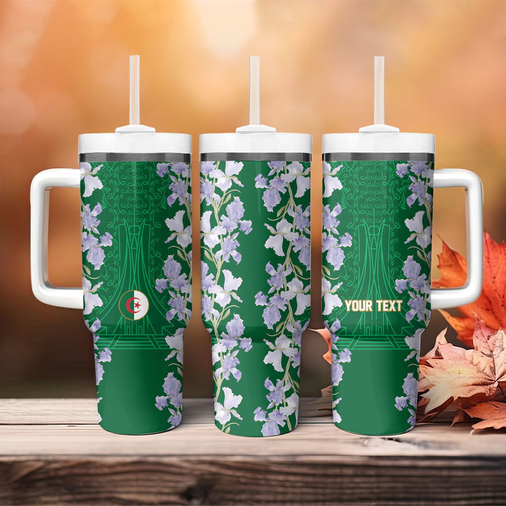 Custom Algeria Iris Floral Green Tumbler With Handle Africa Women’s Football Champion Series 2026