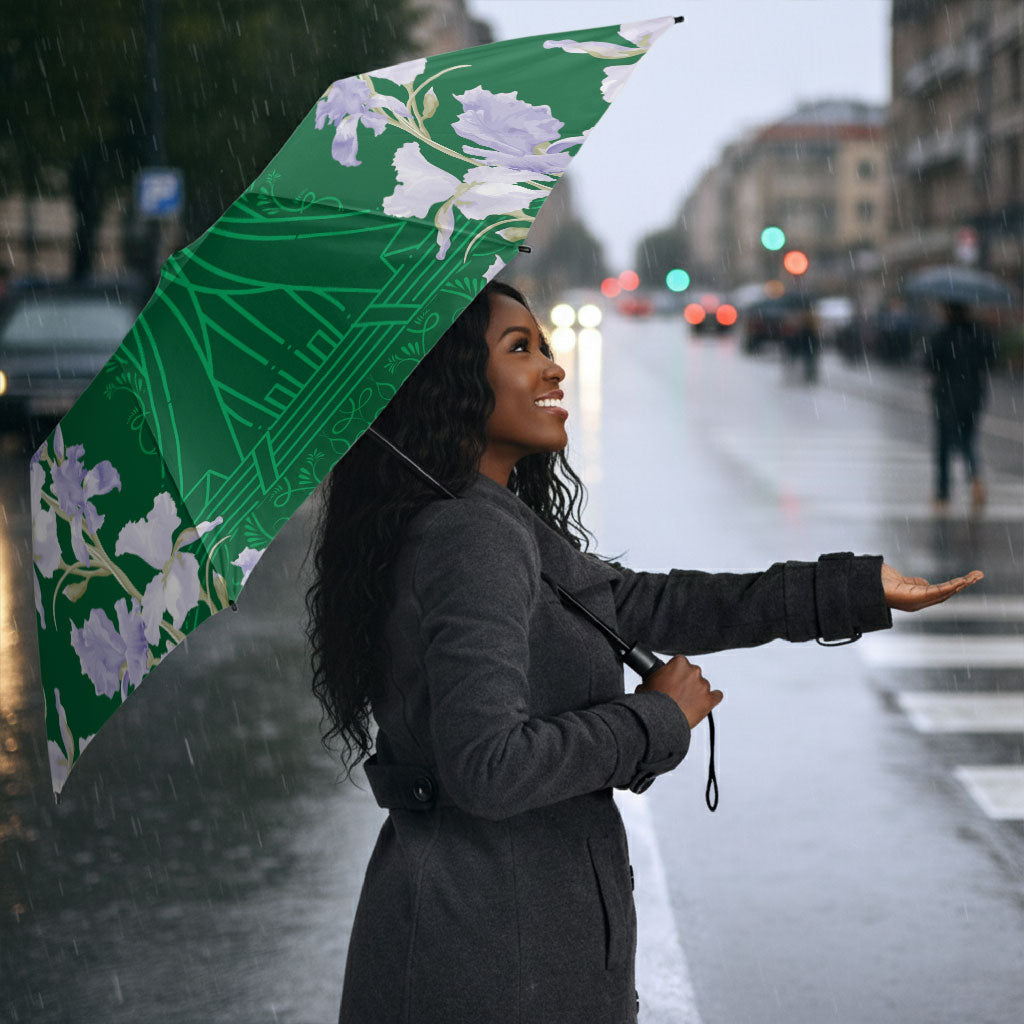 Custom Algeria Iris Floral Green Umbrella Africa Women’s Football Champion Series 2026