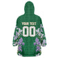 Custom Algeria Iris Floral Green Wearable Blanket Hoodie Africa Women’s Football Champion Series 2026