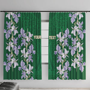 Custom Algeria Iris Floral Green Window Curtain Africa Women’s Football Champion Series 2026