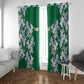 Custom Algeria Iris Floral Green Window Curtain Africa Women’s Football Champion Series 2026