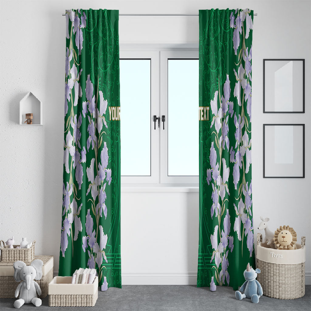 Custom Algeria Iris Floral Green Window Curtain Africa Women’s Football Champion Series 2026