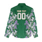 Custom Algeria Iris Floral Green Women Casual Shirt Africa Women’s Football Champion Series 2026