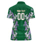 Custom Algeria Iris Floral Green Women Polo Shirt Africa Women’s Football Champion Series 2026