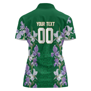 Custom Algeria Iris Floral Green Women Polo Shirt Africa Women’s Football Champion Series 2026