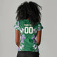 Custom Algeria Iris Floral Green Women V-Neck T-Shirt Africa Women’s Football Champion Series 2026