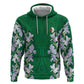 Custom Algeria Iris Floral Green Zip Hoodie Africa Women’s Football Champion Series 2026
