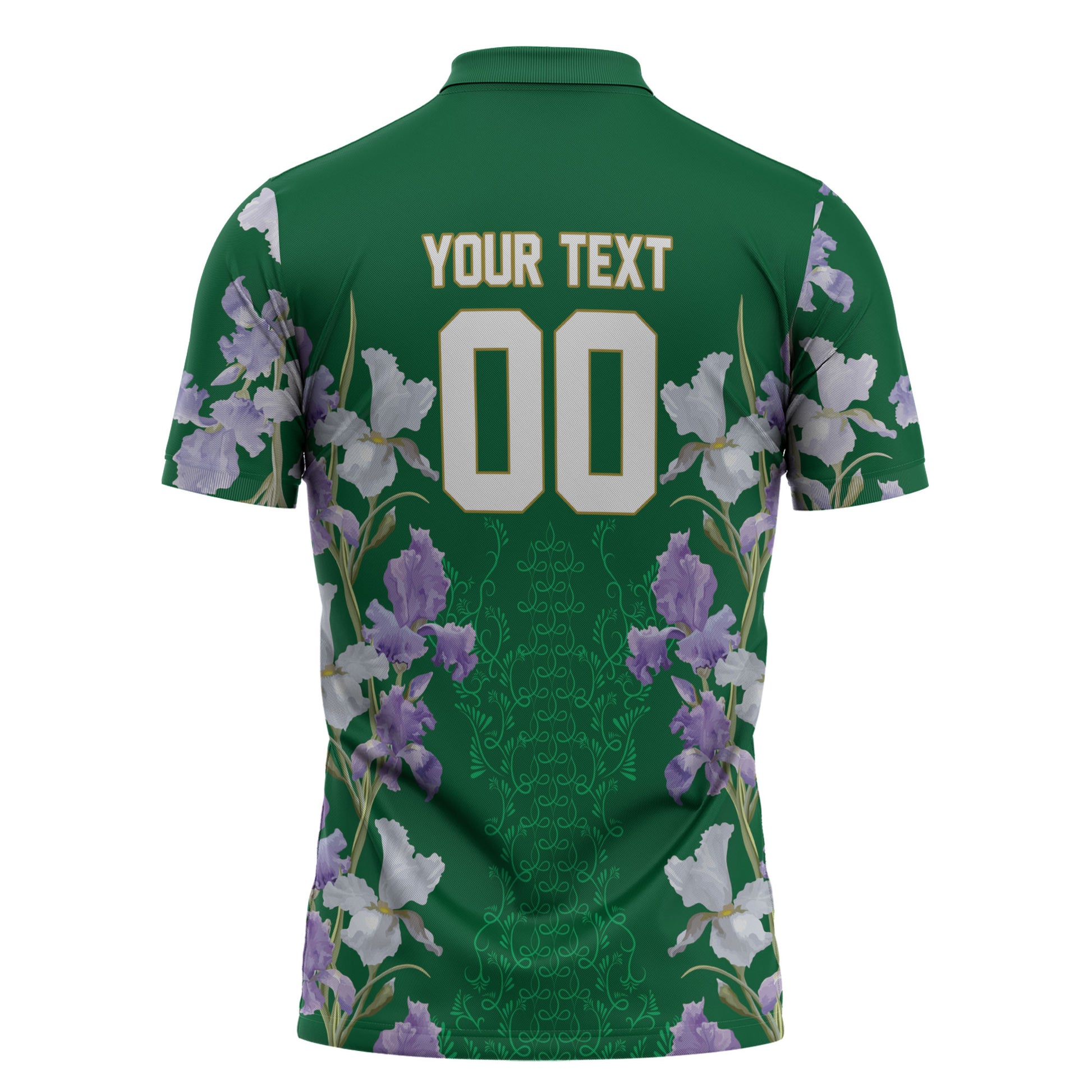 Custom Algeria Iris Floral Green Zipper Polo Shirt Africa Women’s Football Champion Series 2026