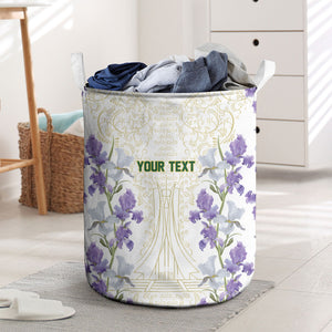 Custom Algeria Iris Floral White Laundry Basket Africa Women’s Football Champion Series 2026