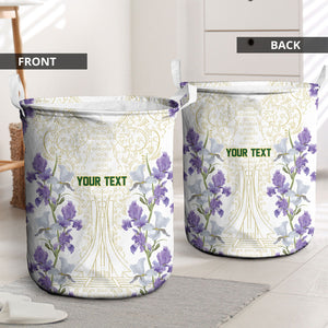 Custom Algeria Iris Floral White Laundry Basket Africa Women’s Football Champion Series 2026