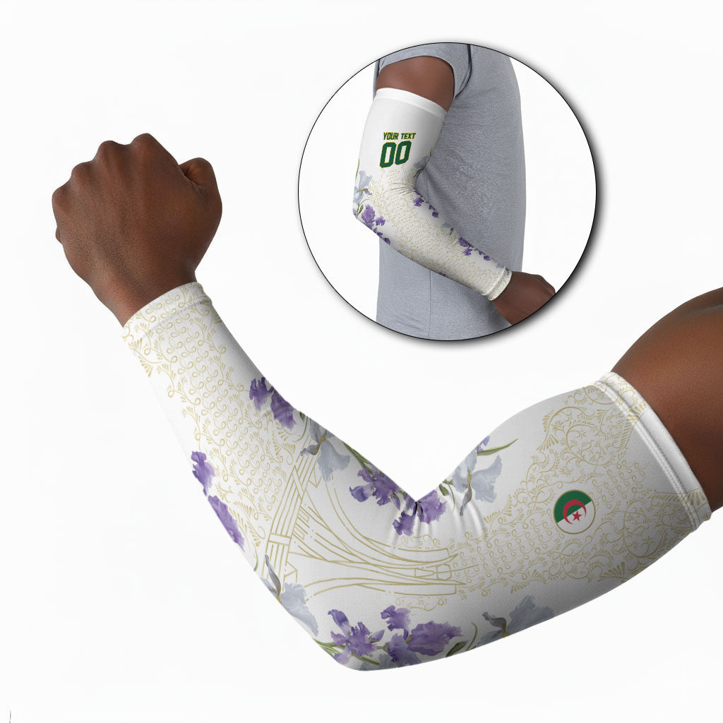 Custom Algeria Iris Floral White Arm Sleeves Africa Women’s Football Champion Series 2026