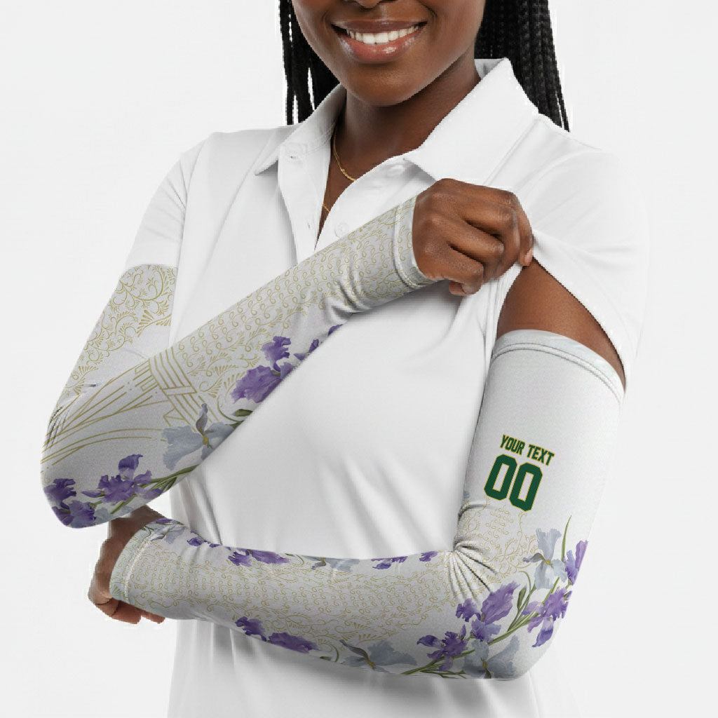 Custom Algeria Iris Floral White Arm Sleeves Africa Women’s Football Champion Series 2026