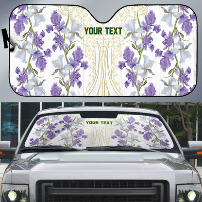 Custom Algeria Iris Floral White Auto Sun Shade Africa Women’s Football Champion Series 2026