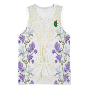 Custom Algeria Iris Floral White Basketball Jersey Africa Women’s Football Champion Series 2026