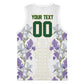 Custom Algeria Iris Floral White Basketball Jersey Africa Women’s Football Champion Series 2026