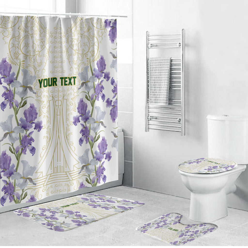 Custom Algeria Iris Floral White Bathroom Set Africa Women’s Football Champion Series 2026