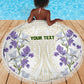Custom Algeria Iris Floral White Beach Blanket Africa Women’s Football Champion Series 2026