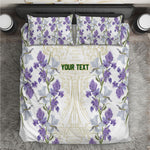 Custom Algeria Iris Floral White Bedding Set Africa Women’s Football Champion Series 2026