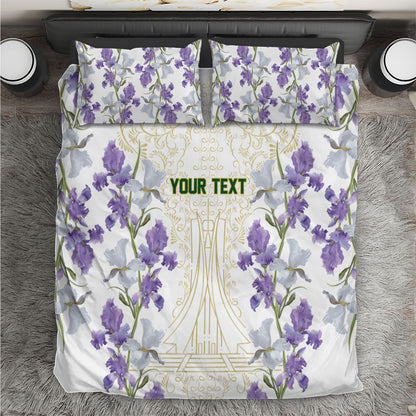 Custom Algeria Iris Floral White Bedding Set Africa Women’s Football Champion Series 2026