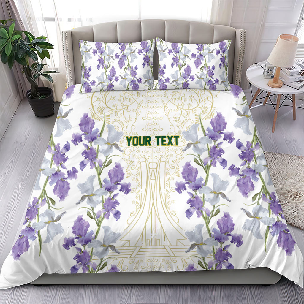 Custom Algeria Iris Floral White Bedding Set Africa Women’s Football Champion Series 2026