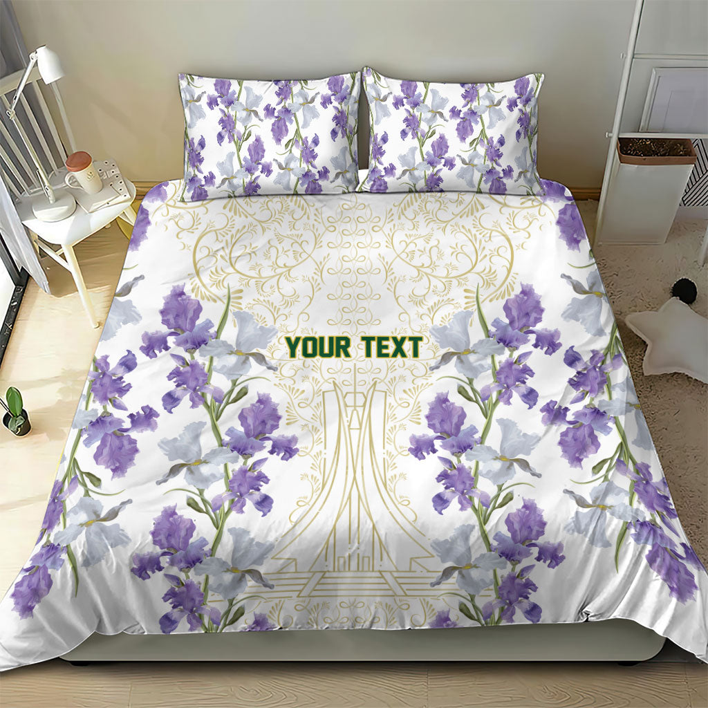 Custom Algeria Iris Floral White Bedding Set Africa Women’s Football Champion Series 2026