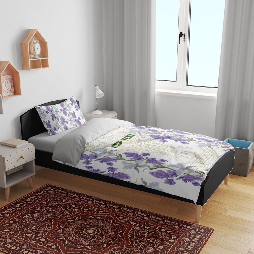 Custom Algeria Iris Floral White Bedding Set Africa Women’s Football Champion Series 2026
