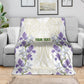 Custom Algeria Iris Floral White Blanket Africa Women’s Football Champion Series 2026
