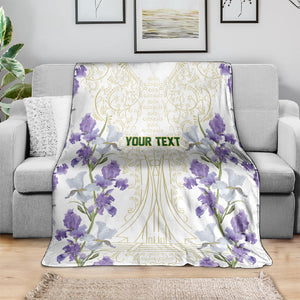 Custom Algeria Iris Floral White Blanket Africa Women’s Football Champion Series 2026