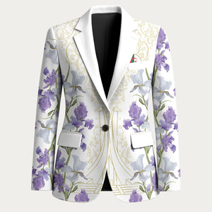 Custom Algeria Iris Floral White Blazer Africa Women’s Football Champion Series 2026