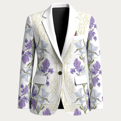 Custom Algeria Iris Floral White Blazer Africa Women’s Football Champion Series 2026