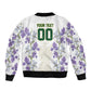Custom Algeria Iris Floral White Bomber Jacket Africa Women’s Football Champion Series 2026