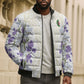 Custom Algeria Iris Floral White Bomber Puffer Jacket Africa Women’s Football Champion Series 2026