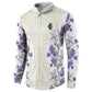 Custom Algeria Iris Floral White Button Sweatshirt Africa Women’s Football Champion Series 2026