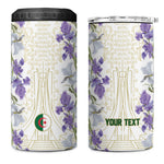 Custom Algeria Iris Floral White 4 in 1 Can Cooler Tumbler Africa Women’s Football Champion Series 2026