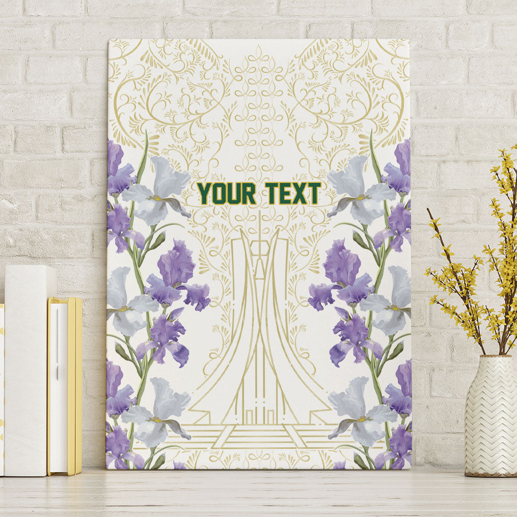 Custom Algeria Iris Floral White Canvas Wall Art Africa Women’s Football Champion Series 2026