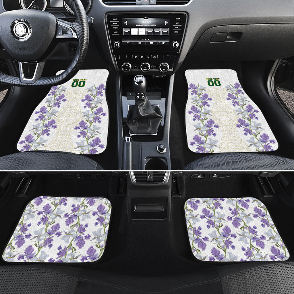 Custom Algeria Iris Floral White Car Mats Africa Women’s Football Champion Series 2026